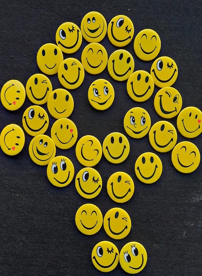 MSGH Smiley Emoji Colourful Expressions 3 CM Button Pins Badge Metal Brooch (Multicolour, 3 CM) - Set of 40 - Birthday, Office and Theme Party (DESIGN 3 (40 PCS)) (2 SET (80 PCS)) - Image 5